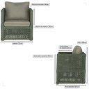 Ver imagem 2 de 2 Poltronas Madri Alumínio Corda Náutica Estofado 8 Trama Original