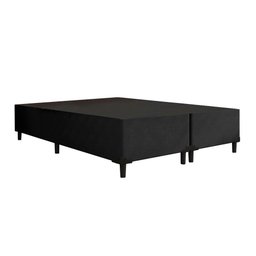 Cama Box Queen 1,58 m com 38cm de Altura Prince Suede Preto - 1