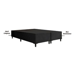 Cama Box Queen 1,58 m com 38cm de Altura Prince Suede Preto - 8