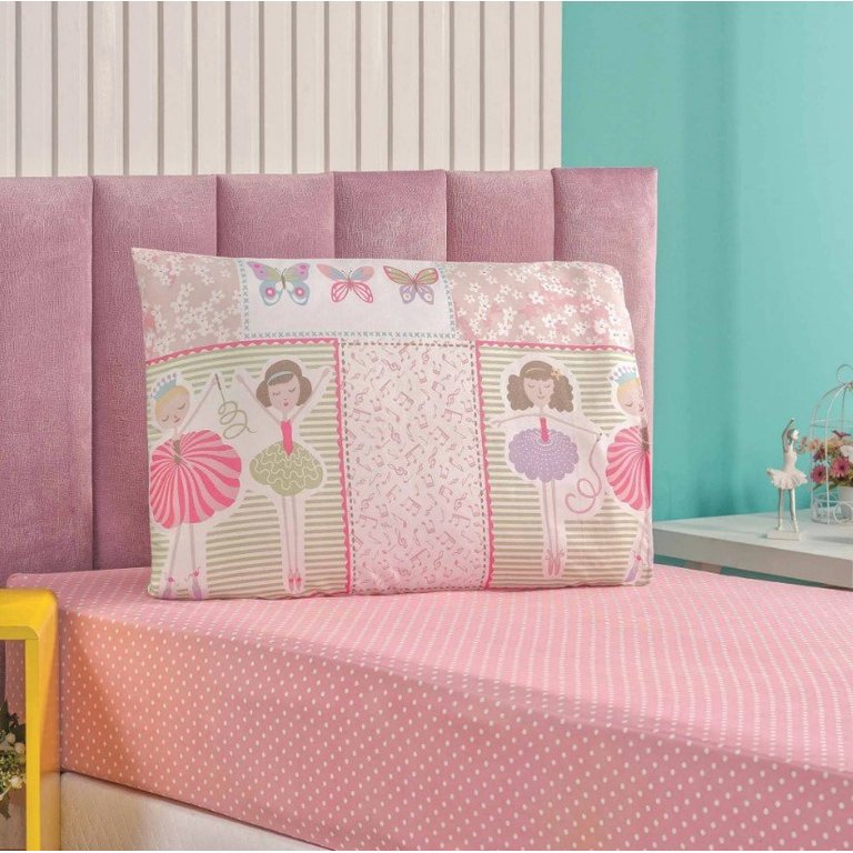 Jogo de Cama Lençol Bouti Infantil Kids Solteiro 02 Peças - Ballet
