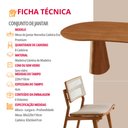 Ver imagem 6 de Sala de Jantar Mesa Noronha 220cm Tampo Laminado Canto Barril com 8 Cadeiras Eva Premium