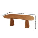 Ver imagem 4 de Sala de Jantar Mesa Noronha 220cm Tampo Laminado Canto Barril com 8 Cadeiras Eva Premium