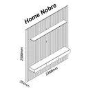 Ver imagem 6 de Rack com Painel para TV até 90 Polegadas 100% MDF Ripado com LED 250CMX228.8cm Nobre Naturale/Off White