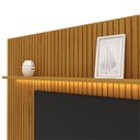 Ver mais imagens de Rack com Painel para TV até 90 Polegadas 100% MDF Ripado com LED 250CMX228.8cm Nobre Naturale/Off White