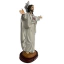 Ver imagem 4 de Imagem Jesus Oxalá Prata Braços Abertos Branco Resina 30cm