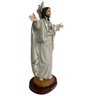 Imagem Jesus Oxalá Prata Braços Abertos Branco Resina 30cm - 4
