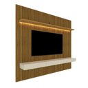 Ver imagem 2 de Painel para TV até 90 Polegadas com LED 100% MDF 224CMX250CM Impressão Ripada com Gaveta Requinte Marrom