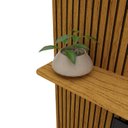 Ver imagem 5 de Painel para TV até 90 Polegadas Impressão Ripada com LED com Gaveta 220cm 100% MDF Requinte