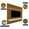 Painel para TV até 90 Polegadas Impressão Ripada com LED com Gaveta 220cm 100% MDF Requinte - 4