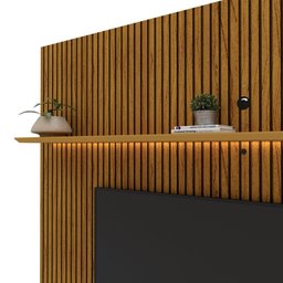 Painel para TV até 90 Polegadas Impressão Ripada com LED com Gaveta 220cm 100% MDF Requinte - 7