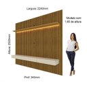 Ver imagem 4 de Painel para TV até 90 Polegadas com LED 100% MDF 224CMX250CM Impressão Ripada com Gaveta Requinte Marrom