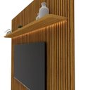 Ver imagem 7 de Painel para TV até 90 Polegadas com LED 100% MDF 224CMX250CM Impressão Ripada com Gaveta Requinte Marrom
