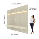 Ver imagem 4 de Painel para TV até 90 Polegadas com LED 100% MDF 224CMX250CM Impressão Ripada com Gaveta Requinte Branco