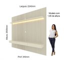 Ver imagem 4 de Painel para TV até 90 Polegadas com LED 100% MDF 224cmx250cm Impressão Ripada com Gaveta Requinte