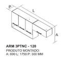 Ver imagem 5 de Armário de Cozinha Aéreo 175cm 4 Portas 1 Nicho Veneza Itatiaia