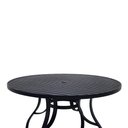 Ver imagem 2 de Jogo de Mesa Alumínio 6 Cadeiras Lavanda Corda Náutica Preta