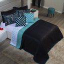 Ver imagem 4 de Kit Colcha Casal 7 Peças Love Tiffany Dupla Face com Almofadas Dourados