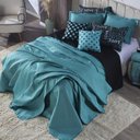 Ver imagem 3 de Kit Colcha Casal 7 Peças Love Tiffany Dupla Face com Almofadas Dourados