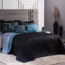 Ver imagem 2 de Kit Colcha Casal 7 Peças Love Tiffany Dupla Face com Almofadas Dourados