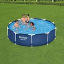 Ver imagem 2 de Piscina Estrutural 4.678 Litros Steel Pro + Capa + Filtro Bestway Piscina Estrutural 4.678 Litros