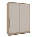 Ver imagem 2 de Guarda Roupa Solteiro 180cm 2 Portas de Correr Barcelona Politorno Móveis