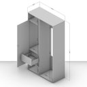 Ver imagem 5 de Armário Multiuso 1 Porta 1 Gaveta e Suporte para Bicicleta Nepal
