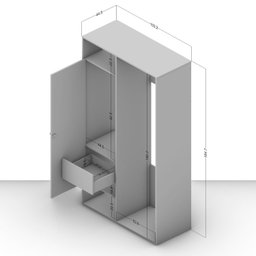Armário Multiuso 1 Porta 1 Gaveta e Suporte para Bicicleta Nepal - 5 Armário Multiuso 1 Porta 1 Gaveta e Suporte para Bicicleta Nepal - 5