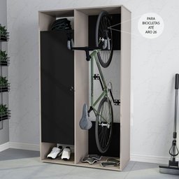 Armário Multiuso 1 Porta 1 Gaveta e Suporte para Bicicleta Nepal - 2 Armário Multiuso 1 Porta 1 Gaveta e Suporte para Bicicleta Nepal - 2