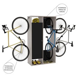 Armário Multiuso 1 Porta 1 Gaveta e Suporte para Bicicleta Nepal - 6 Armário Multiuso 1 Porta 1 Gaveta e Suporte para Bicicleta Nepal - 6