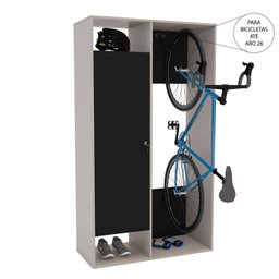 Armário Multiuso 1 Porta 1 Gaveta e Suporte para Bicicleta Nepal - 3 Armário Multiuso 1 Porta 1 Gaveta e Suporte para Bicicleta Nepal - 3