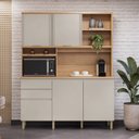 Ver imagem 1 de Kit Cozinha Austin 1.65 Linea Brasil Cinza/Jequitibá/Gris Fosco