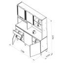 Ver imagem 3 de Kit Cozinha Austin 1.65 Linea Brasil Cinza/Jequitibá/Gris Fosco