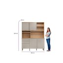Ver imagem 4 de Kit Cozinha Austin 1.65 Linea Brasil Cinza/Jequitibá/Gris Fosco