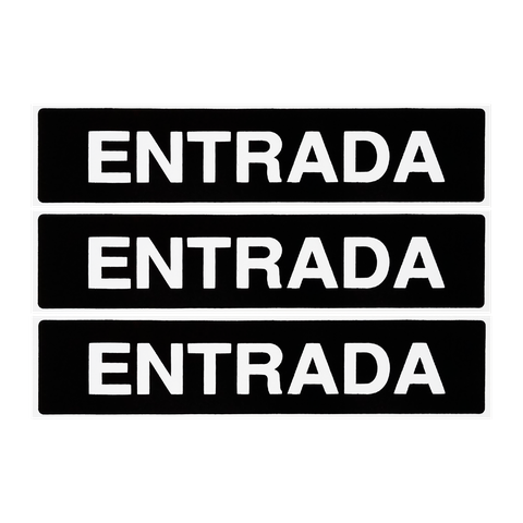 Combo 3 Placas De Sinalização Entrada 30x7 Acesso - A-422 F9e