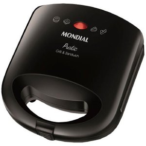 Sanduicheira Grill Mondial Sn-01 2 em 1 750w - Preto 220v
