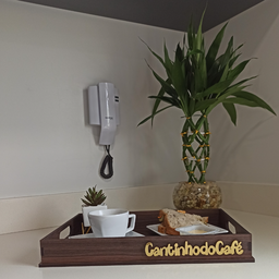 Bandeja Decorativa para Servir Café Cantinho do Café na Cama - 2
