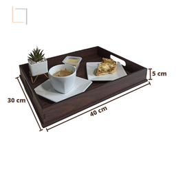 Bandeja Decorativa para Servir Café Cantinho do Café na Cama - 3