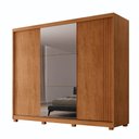 Ver imagem 2 de Guarda Roupa Casal Connor Mdf 3 Portas 4 Gavetas 6 Prateleiras com Espelho e Pés Moderna Mobília