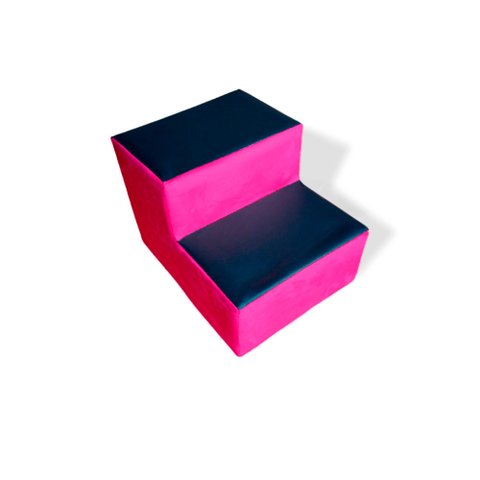 Escada com Degraus para Estética Veludo Pink - In9 Decor
