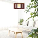 Ver imagem 2 de Luminária Teto tipo Pendente SALAMANCA MDF - Completa - Cor: Marrom