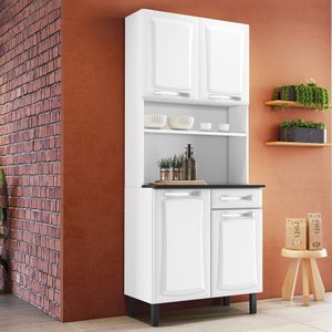 Cozinha Compacta em Aço 4 Portas 1 Gaveta 80cm Pratika Itatiaia