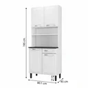 Ver imagem 3 de Armário de Cozinha em Aço com Bancada 4 Portas 1 Gaveta 195 x 80cm Pratika Itatiaia Branco