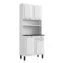 Ver imagem 2 de Armário de Cozinha em Aço com Bancada 4 Portas 1 Gaveta 195 x 80cm Pratika Itatiaia Branco