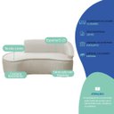 Ver imagem 6 de Kit Divã Recamier Orgânico Marrocos 200cm Lado Esquerdo e 2 Poltronas Amore Linho