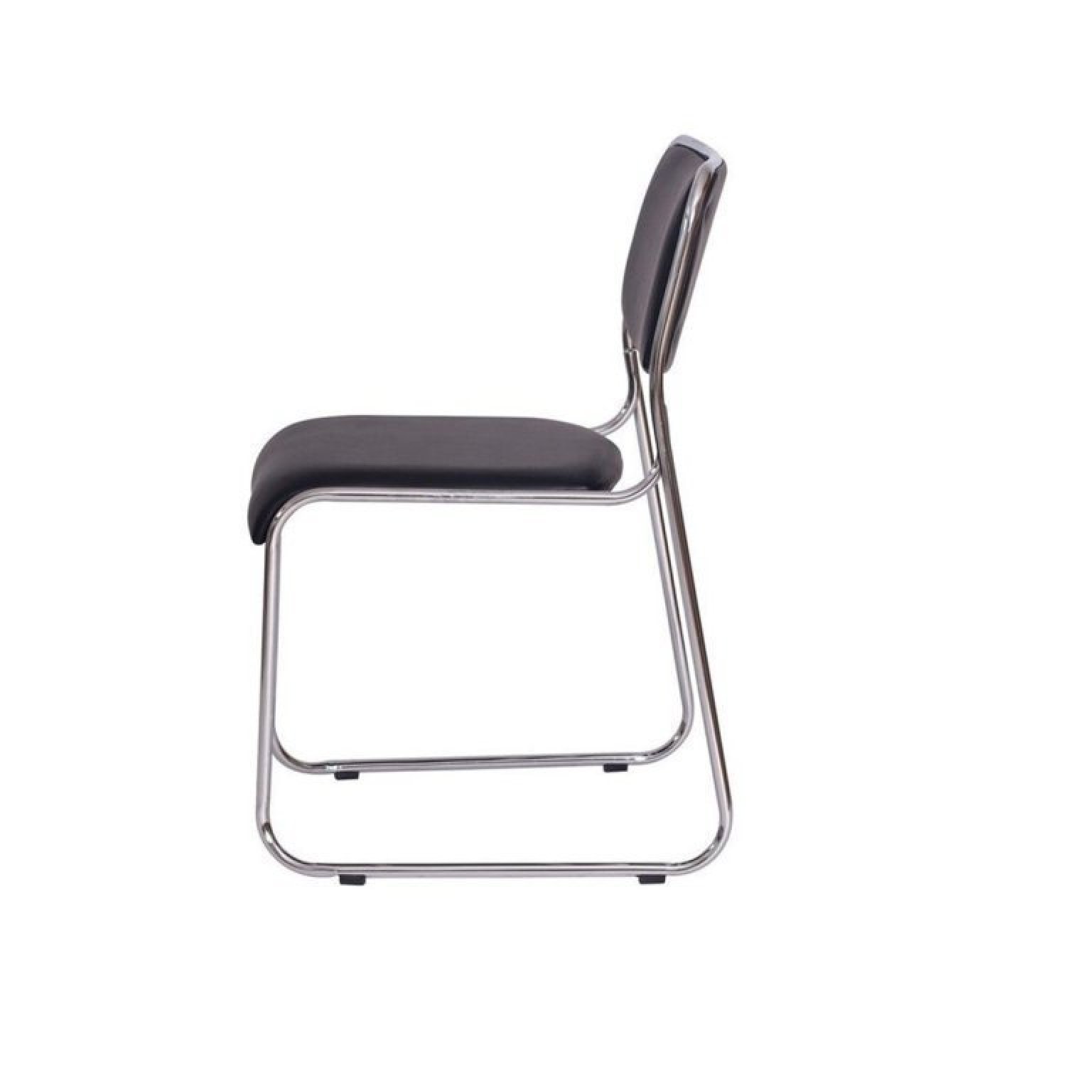 Kit 10 Cadeiras para Escritório Fixa Interlocutor Cromada Dubai OR Design - 4