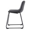 Kit 2 Cadeiras Bruna Rivatti Poliuretano (PU) Preta Pés em Aço - 4