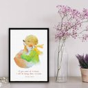 Ver imagem 1 de Quadro Pequeno Príncipe com Raposa Aquarela 33x24cm:madeira Branca