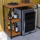 Ver imagem 4 de Adega para Cervejeira com 3 Prateleiras Canela/preto Fosco
