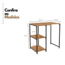 Ver imagem 2 de Adega para Cervejeira com 3 Prateleiras Canela/preto Fosco