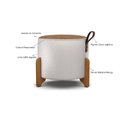 Ver imagem 3 de Puff em Linho 41cm x 42cm com Pés Miami